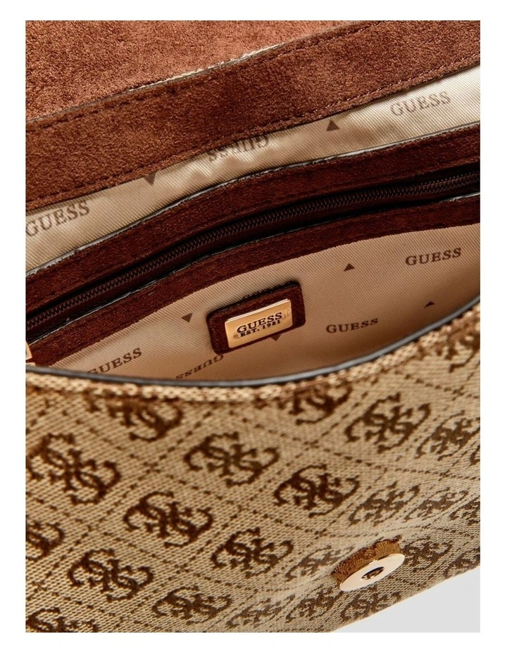 Samantha Flap Shoulder Bag in Brown image 4