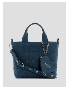 Sasha Denim Mini Tote Bag in Blue