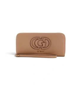 Beige Isola Large Zip Around Wallet