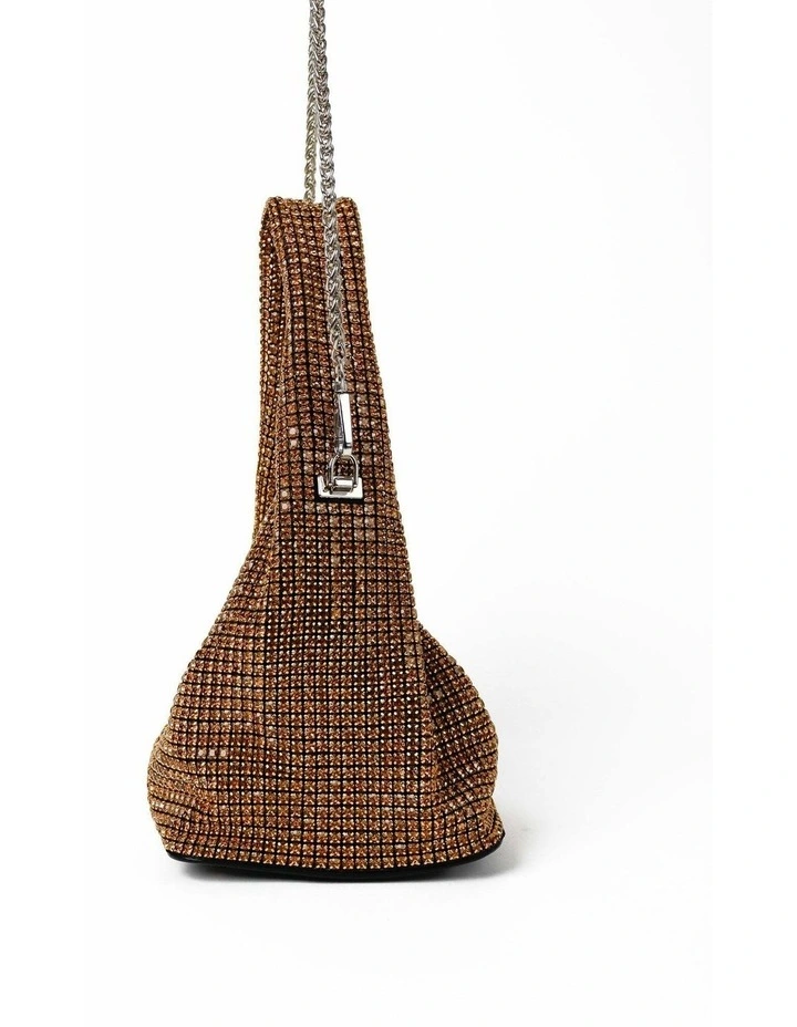 Paris Rhinestone Handbag - Gold image 3
