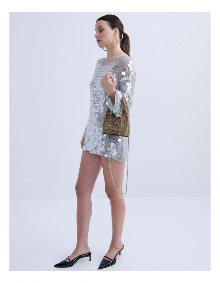 Paris Rhinestone Handbag - Gold image 4