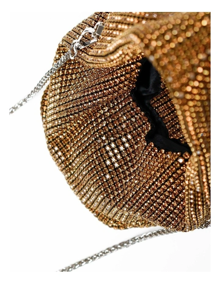 Paris Rhinestone Handbag - Gold image 5