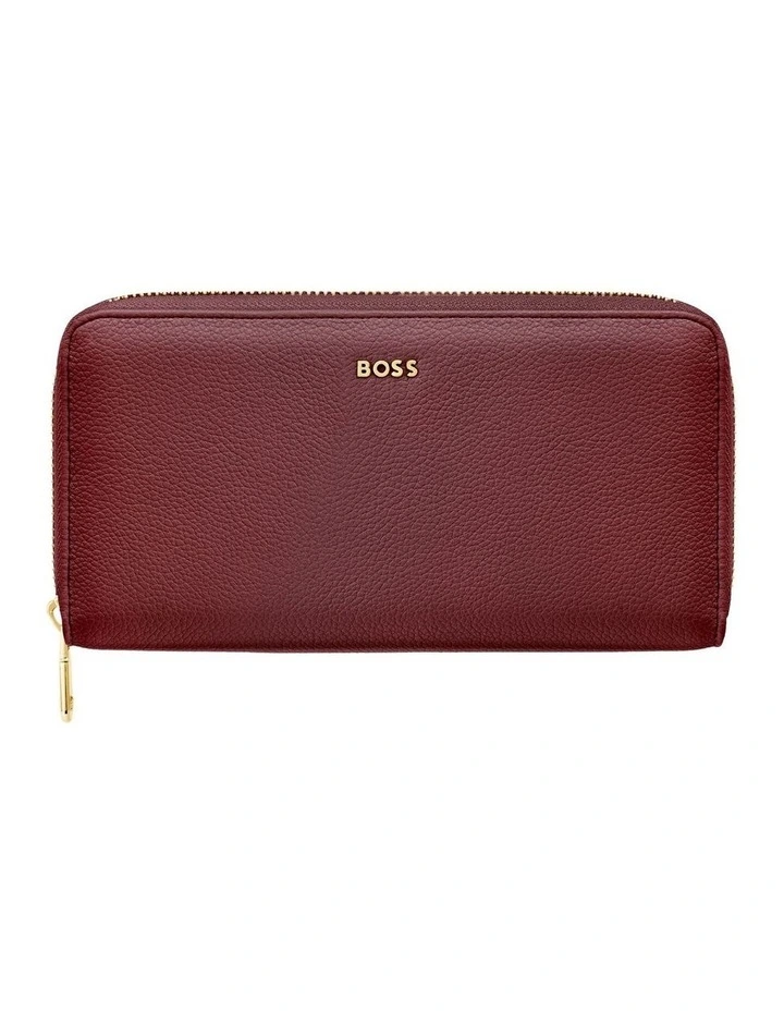 BOSS Signature Lady Burgundy Travel Wallet image 2