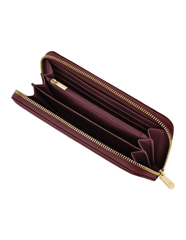BOSS Signature Lady Burgundy Travel Wallet image 3