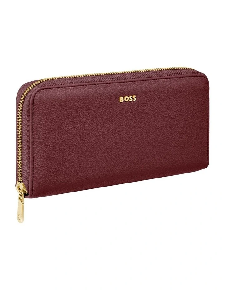 BOSS Signature Lady Burgundy Travel Wallet image 4