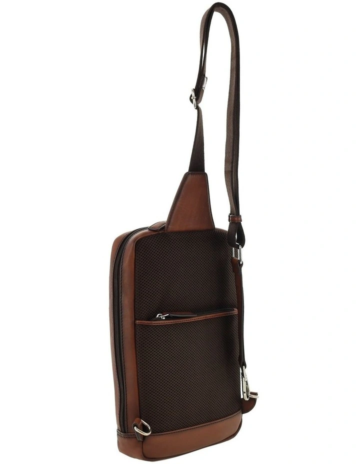 Pierre Cardin Genuine Leather Sling Bag in Brandy image 3