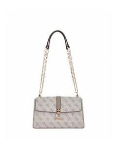 Zamira Convertible Crossbody Flap Bag in Taupe