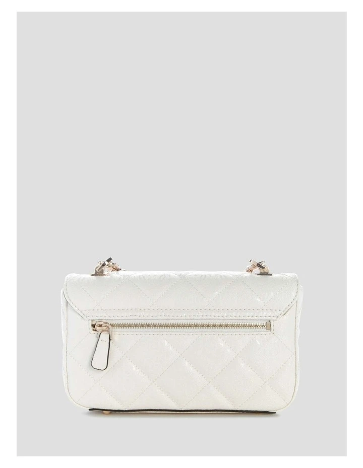 Libby Flap Crossbody Bag in White image 5