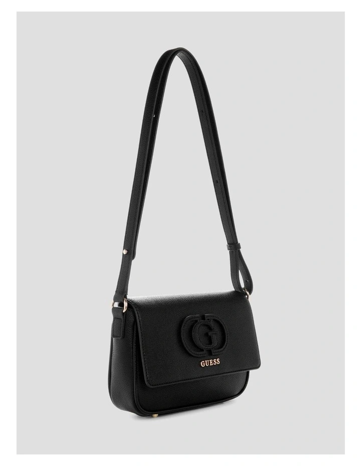 Isola Convertible Crossbody Flap Bag in Black image 3