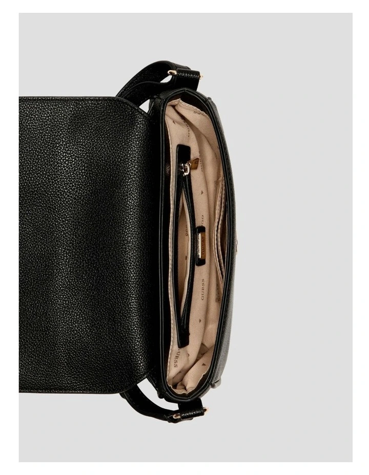 Isola Convertible Crossbody Flap Bag in Black image 4