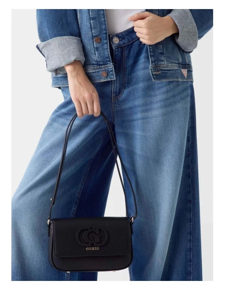 Isola Convertible Crossbody Flap Bag in Black image 6