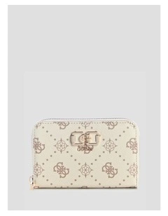 Emelie Medium Zip Around Wallet in Vanilla Logo
