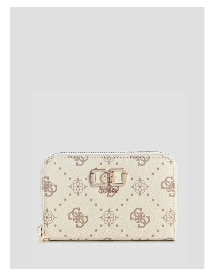 Emelie Medium Zip Around Wallet in Vanilla Logo image 1