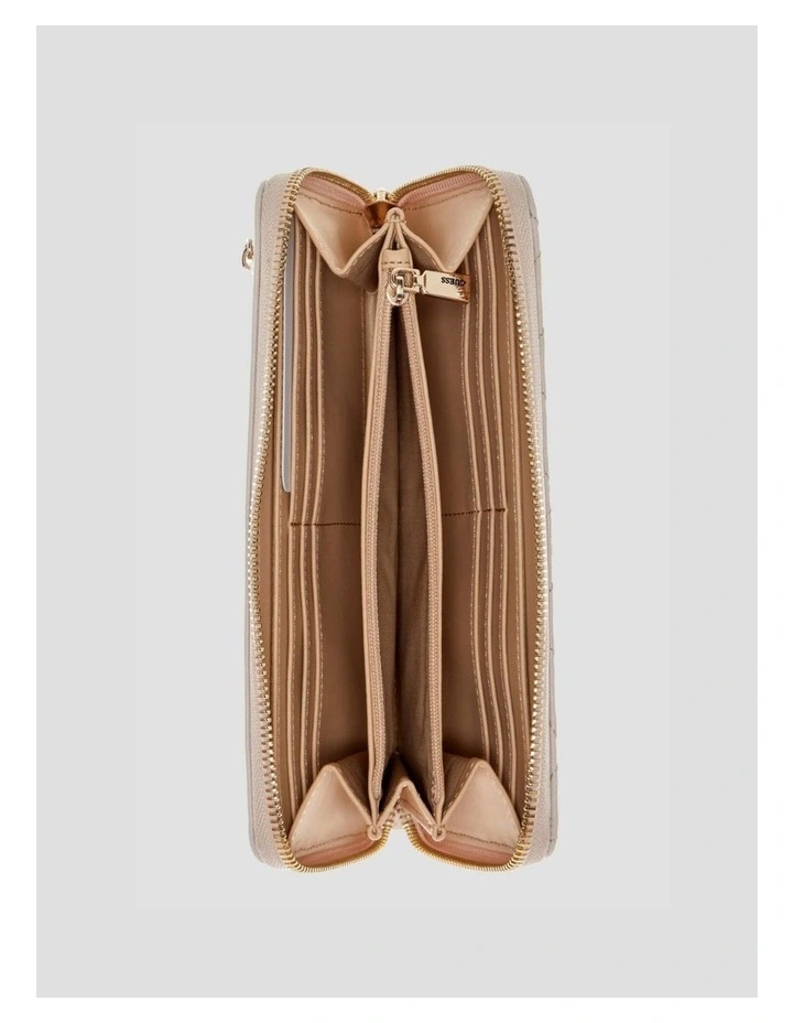 Emelie Medium Zip Around Wallet in Vanilla Logo image 3