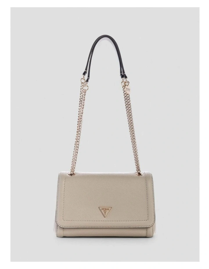 Noelle Convertible Crossbody Flap Bag in Taupe image 1