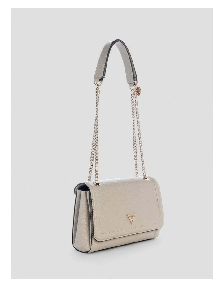 Noelle Convertible Crossbody Flap Bag in Taupe image 2