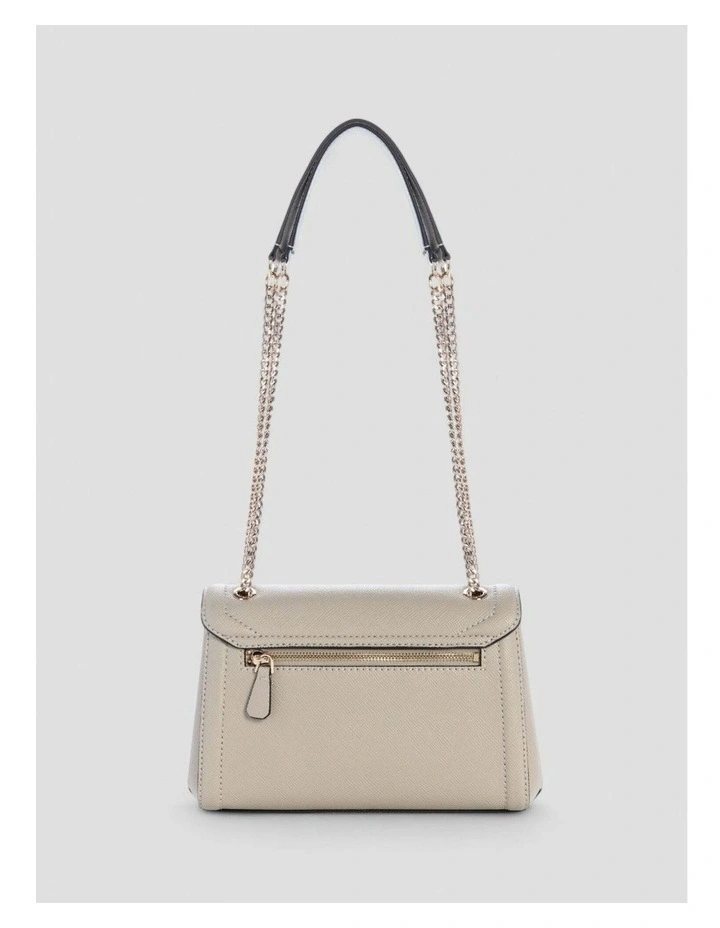 Noelle Convertible Crossbody Flap Bag in Taupe image 4
