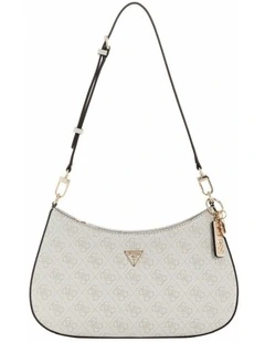 Noelle II Top Zip Shoulder Bag in White