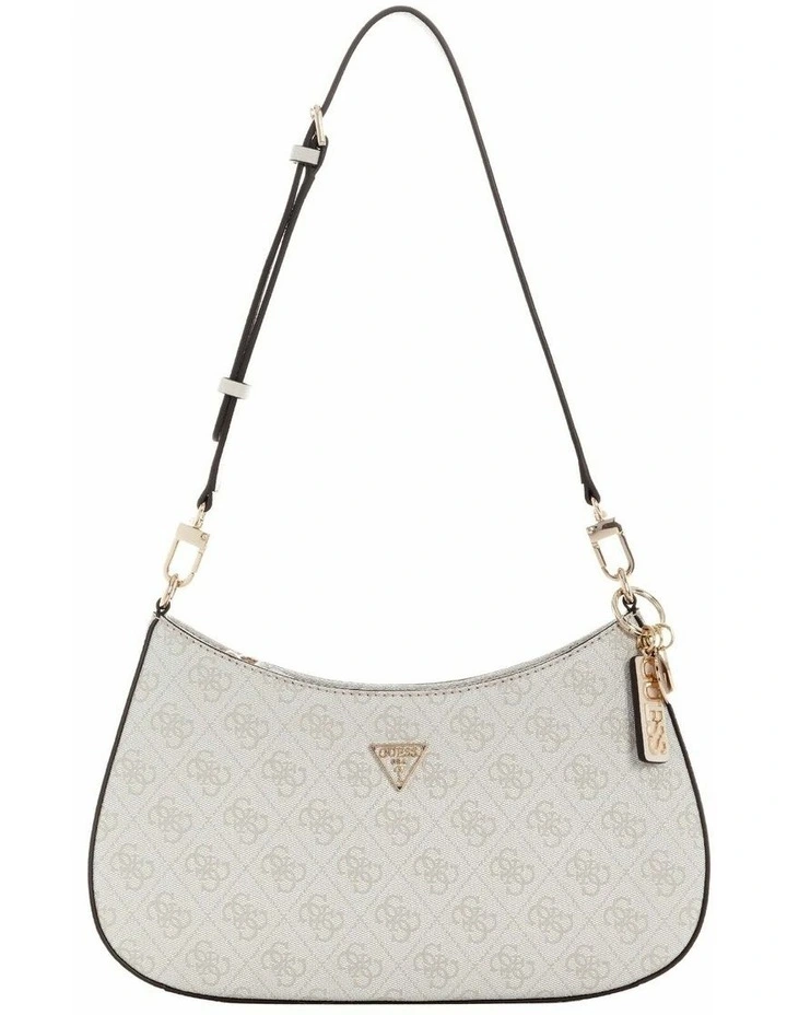 Noelle II Top Zip Shoulder Bag in White image 1