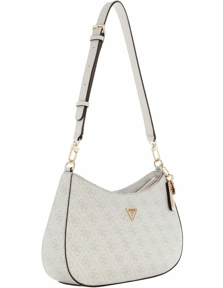 Noelle II Top Zip Shoulder Bag in White image 2