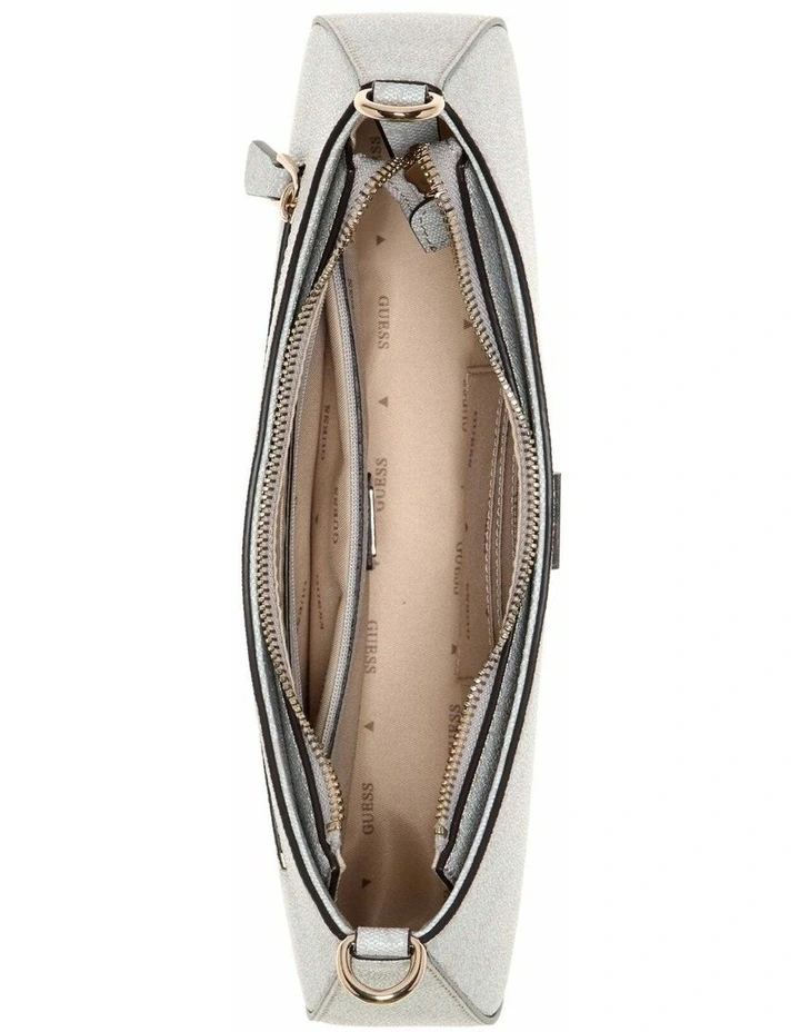 Noelle II Top Zip Shoulder Bag in White image 3