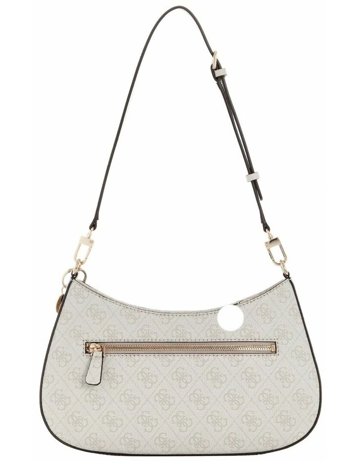 Noelle II Top Zip Shoulder Bag in White image 4