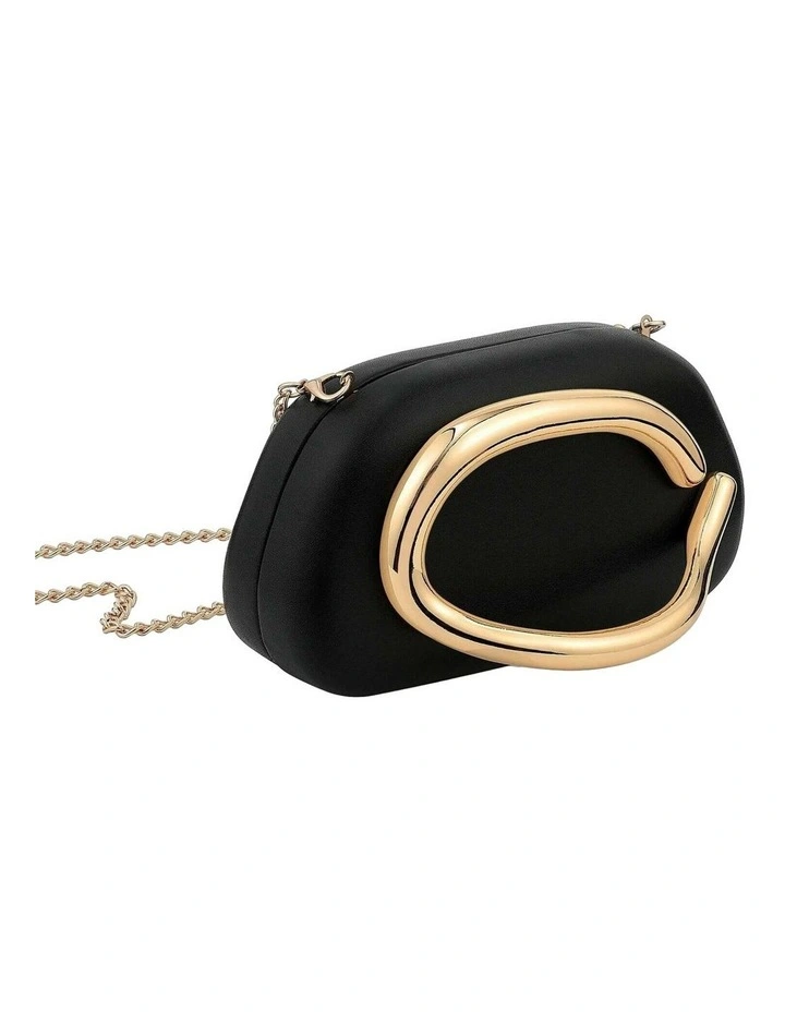 Celina Statement Clutch Bag - Black image 3