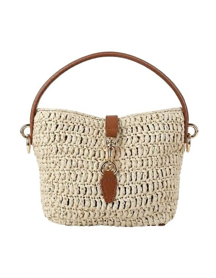 Jolie Multiway Mini Straw Bag - Beige image 1