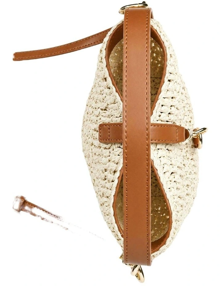 Jolie Multiway Mini Straw Bag - Beige image 5