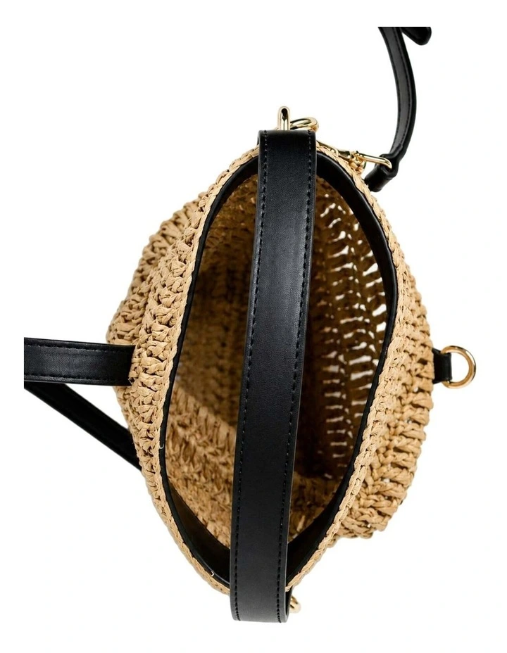 Jolie Multiway Mini Straw Bag - Tan image 4