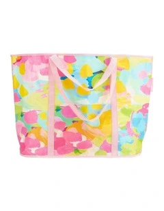 Jumbo Beach Bag Tote Waterproof Light Weight 72x47cm Good Vibes
