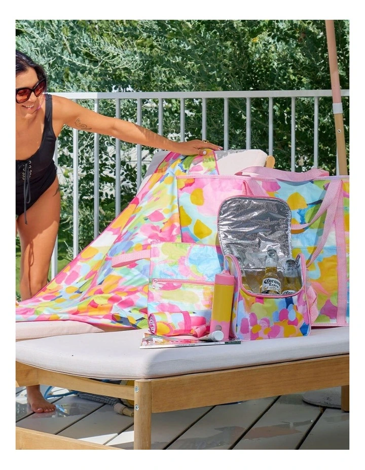 Jumbo Beach Bag Tote Waterproof Light Weight 72x47cm Good Vibes image 4