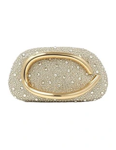 Celina Crystal Statement Clutch Bag - Gold