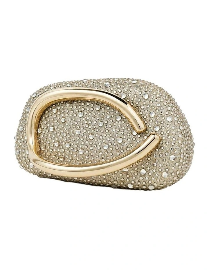 Celina Crystal Statement Clutch Bag - Gold image 6