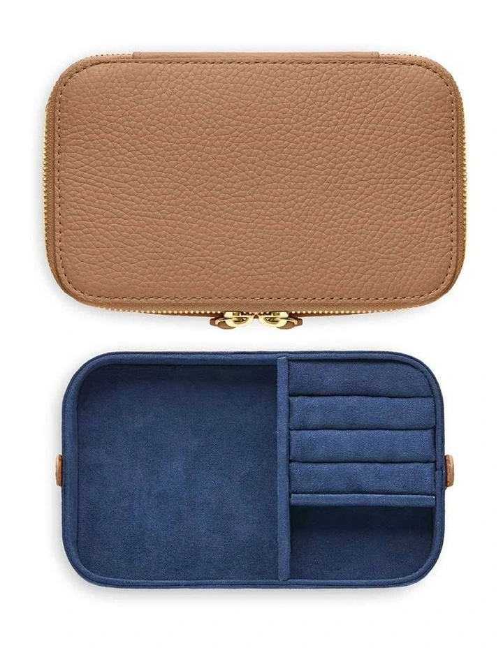 The Leather Jewellery Case in Sandstone Brown image 5