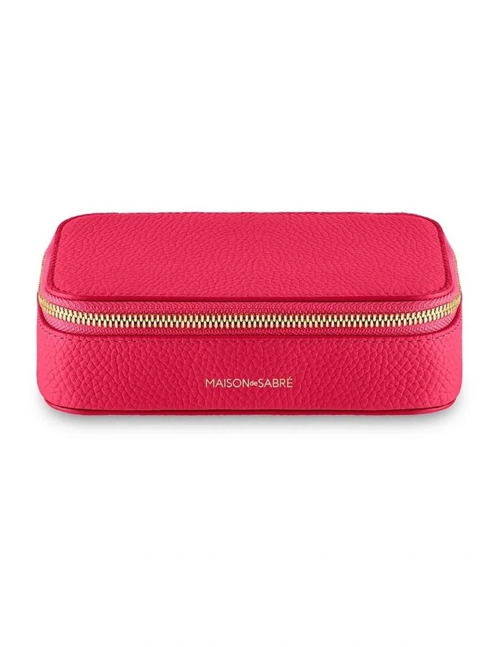The Leather Jewellery Case in Shibuya Fuchsia image 1