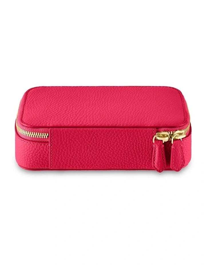 The Leather Jewellery Case in Shibuya Fuchsia image 3