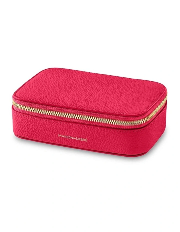 The Leather Jewellery Case in Shibuya Fuchsia image 4