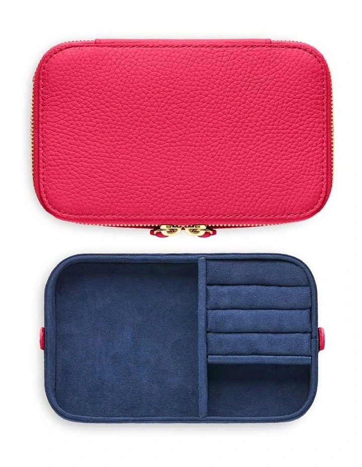 The Leather Jewellery Case in Shibuya Fuchsia image 5