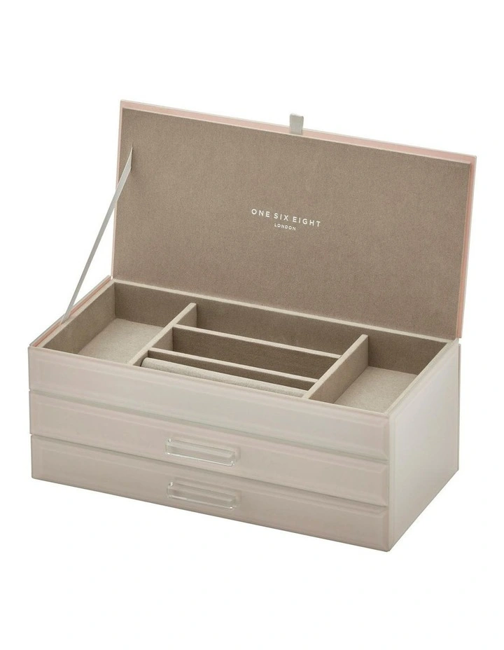 Gabriella Large Jewellery Box in Cloud Grey image 3