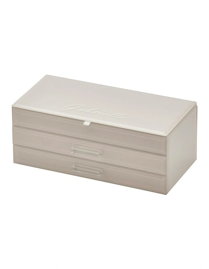 Gabriella Large Jewellery Box in Cloud Grey image 4