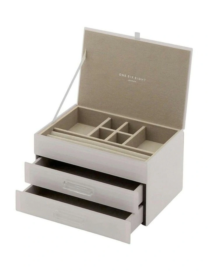 Gabriella Medium Jewellery Box in Cloud Grey image 1