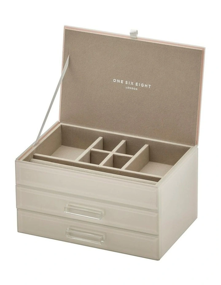 Gabriella Medium Jewellery Box in Cloud Grey image 3