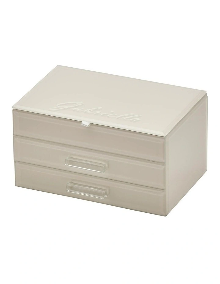 Gabriella Medium Jewellery Box in Cloud Grey image 4