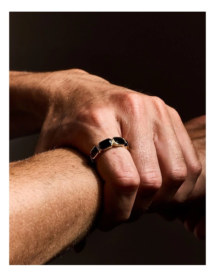 Haven Onyx Ring | Gold image 2