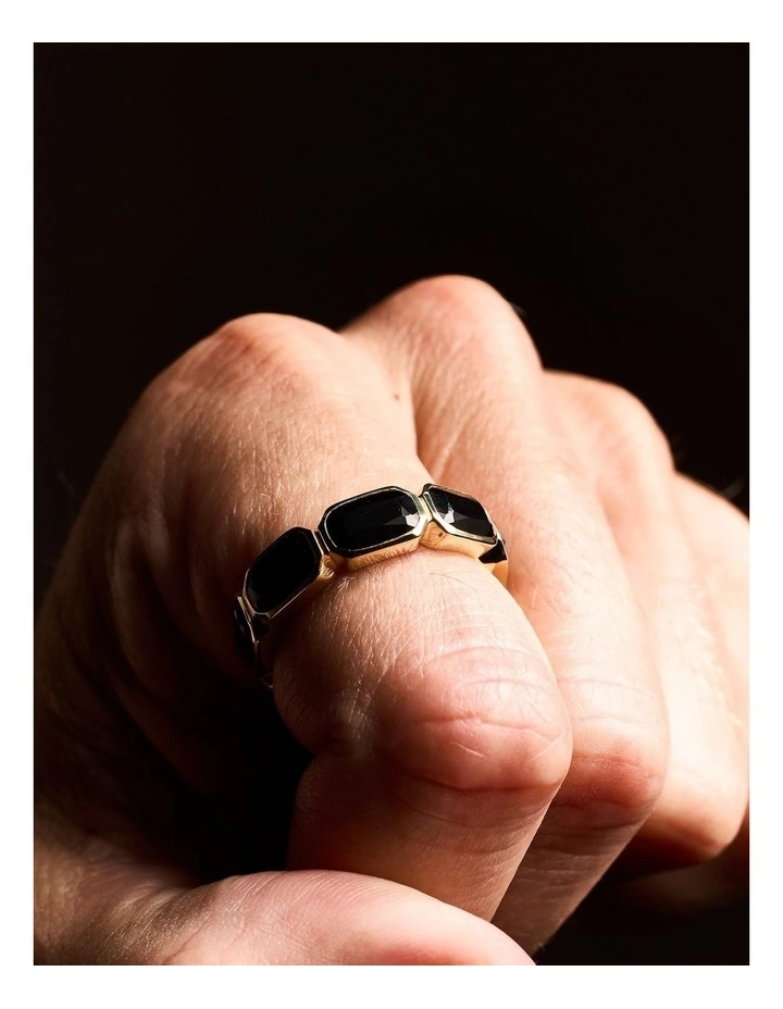 Haven Onyx Ring | Gold image 4