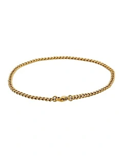 Classic Cuban Link Bracelet Ion Plated Gold (215 x 3mm)