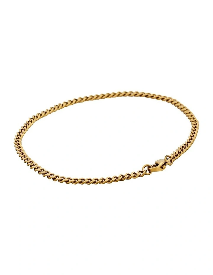 Classic Cuban Link Bracelet Ion Plated Gold (215 x 3mm) image 2