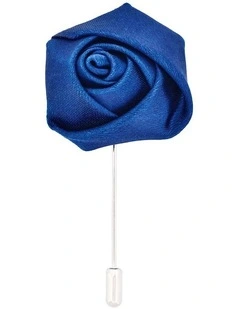 Navy Rose Lapel Pin