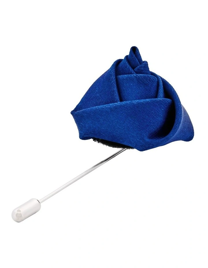 Navy Rose Lapel Pin image 2